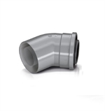 Worcester Silver 100mm 45deg Flue Bend - 7738112875 Worcester Silver 100mm 45deg Flue Bend - 7738112875
