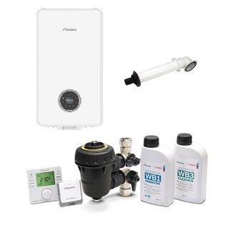 Worcester Greenstar 8000+ 32kW Combi Boiler with Greenstar System Pack 1 Comfort+ II RF amp Horizontal Flue