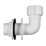 Polypipe Overflow System Bent Tank Connector Solvent White Push-Fit- VP50 Polypipe Overflow System Bent Tank Connector Solvent White Push-Fit- VP50