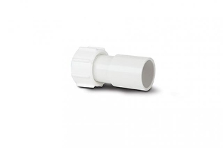 Polypipe Overflow System Straight Adaptor Solvent White - NS47